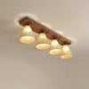 Terzo Brown Solid Wood Ceiling Light