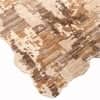 Beige Brown Abstract Wool Silk Shaped Rug Hand Tufted Area Rug for Living Room Bedroom 8x10
