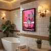 The Castle Decor Quirky Zebra Pink Bathtub Bathroom Wall Art 8x12 Inch
