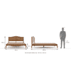 Taahira King Size Non Storage Bed In Natural Finish
