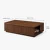 Telford Sheesham Wood Fluted Storage Coffee Table in Walnut Finish