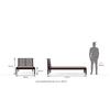 Elwyn Non Storage Single Bed In Mahogany Finish
