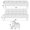Palermo 3 Seater Sofa Cum Bed In Grey Colour