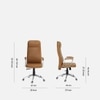 Ettorez Lexus Hb Ultra Premium Leatherette Office Chair In Tan Color