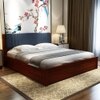 Nahiri Sheesham Wood King Size Bed In Honey Oak Finish With Box Storage