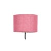 Mike Pink Natural Fiber Floor Lamp with Black Iron Base