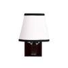 Devansh Solid Wood Electric Wall Light in White Colour with White Shade Count of 1 Light