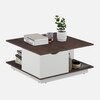 Jazz Center Table Frosty White & Choco Walnut