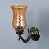 Devansh Metal Electric Wall Light in Antique gold Colour with Lavender Shade Count of 1 Light