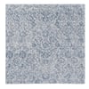 Neulooms Handloom Knotted Reversible Flatweave Square Rug Blue or Ivory 4x4