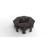 Wooden Chowki Octagonal Shape In Walnut Finish