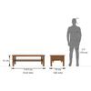Malabar Rectangular Solid Wood Coffee Table In Amber Walnut Finish