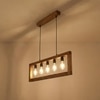 Abacus Brown Solid Wood Cluster Hanging Light