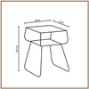 Contemporary Iron Side Table in Gold Colour