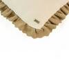 Ruffle Natural  And Khaki Knitted Cushion Cover  16X16 Inches