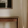 Indiana Scalloped Edge Solid Wood Console Table Modern Design