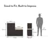 Bennis 25 Pair Shoe Rack in Dark Walnut Finish