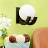 Eliante Brown Mdf Wall Light With White Shade In Brown Colour
