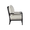 Luxe Linen Fabric Lounge Chair- Off White