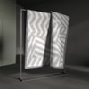 Jaipur Rugs Soft Tiger Pictorial Wool Polyester Dhurrie Rug White 6x9 ft in Medium Grey