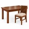 Globally Indian Vikirana Solid Sheesham Wood 4 Seater Dining Table Set 4 Chairs Beige