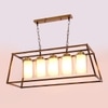 Eliante Hanging Light, 5 Bulb, Champagne Glass Shade, Mild Steel, Modern Pendant Lighting