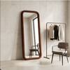 The Artment Unbreakable Brown Square Puff Floor Mirror (160 x 60) cm