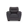 Adelaide Essential 1 Seater Fabric Sofa in Steel Colour