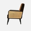 Haden Solid Wood Accent Chair in Brown Colour