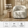 Elegantensemble Wood 1 Seater With Upholstery Non Storage Sofa In White Colour