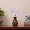 Devansh Multicolor Cotton Table Lamp With  Wood Natural Base (7X13 Inches)-16