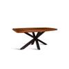 Crispio Solid Wood 6 Seater Dining Table in black Finish