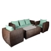 Nantes 3+1+1 Seater Wicker Sofa Set in Brown Colour