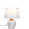 Contemporary Desk Lamp White Sculptural Metal Frame