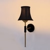 Devansh Metal Wall Mounted Lamp With Black Cotton Shade