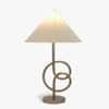 Knot Handicrafted Table Lamp in Brushed shiny crome finish and White Colour