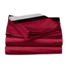 Stoa Paris 300TC UltrSatin Super King Bedsheet with 2 Pillow Covers Satin Super Red Red
