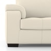 Trissino 1 Seater Premium Italian Leather Sofa In Creme Fraiche Colour