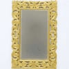 Minar Mango Wood Handpainted Gold Carving Wall Mirror