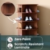 360° Rotating Shoe Rack 5-Tier in Brown – Contemporary Space-Saving Shoe Organizer