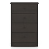 Ben Engineered Wood Chest of 4 Drawers in Dark Wenge Finish