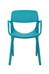 Kepler Brooks Vola Cafeteria Dining Chair in Blue Colour