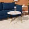 Maria Round Metal Coffee Table In Brass Finish