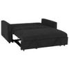 Medas 3 Pull Out Sofa Cum Bed In Black Colour