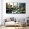 The Castle Decor Japanese Art Wall Painting Wooden Framed 27x48 Inch (Style 2)
