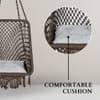 Swingzy Premium Rectangle Swing Chair for Adults Brown with Accessories