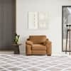 Esquel Premium 1 Seater Fabric Sofa in Ochre velvet Colour