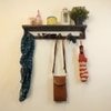 Gregor Wooden Wall Shelf Organiser With Key Holders