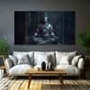 The Castle Decor Lord Shiva Wall Painting Wooden Framed 27x48 Inch (Style 12)