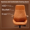 Kepler Brooks Atlas Premium Leatherette Office Desk Chair in Tan Colour